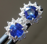 1.80cts Blue Round Sapphire Earrings R9369