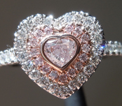 SOLD....0.25ct Pink I1 Heart Shape Diamond Ring R9610