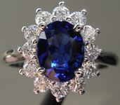 SOLD...2.24ct Blue Oval Shape Sapphire Ring R9648