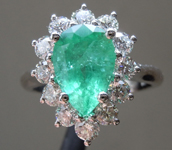 SOLD...2.04ct Pear Shape Emerald Ring R9691