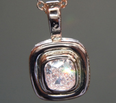 0.31ct Pink I1 Cushion Cut Diamond Pendant R9707