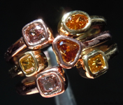 SOLD... 0.95ctw Fancy Colored Diamond Ring R9762