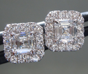 SOLD...0.84cts F VS2 Asscher Cut Lab Grown Diamond Earrings R9865