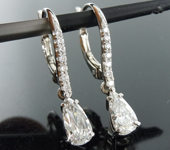 SOLD...0.88cts F-G Pear Shape Diamond Earrings R9871