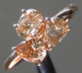 SOLD...1.06ctw Brown Pear and Oval Shape Diamond Ring R9975