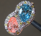 SOLD... 2.84ctw Fancy Color Pear Shape Lab Grown Diamond Ring R10058