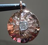SOLD...0.22ct F Cushion Cut Diamond Pendant R10096