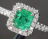 SOLD...0.88ct Asscher Cut Emerald Ring R10190