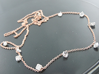 SOLD...1.34ctw Pink Cushion Cut Diamond Necklace R10223