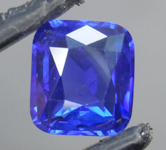 2.78ct Blue Cushion Cut Sapphire R10499