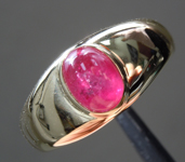 2.33ct Red Cabochon Ruby Ring GIA R10561