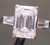 SOLD...3.06ct E VVS2 Emerald Cut Lab Grown Diamond Ring R10777