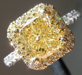 SOLD...2.40ct Yellow VVS2 Cushion Cut Lab Grown Diamond Ring R10958