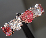 SOLD...2.59ctw Pink and Colorless Heart Shape Lab Grown Diamond Ring R11023