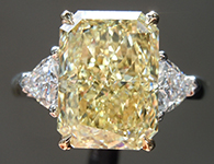 SOLD....4.01ct Yellow VS1 Radiant Cut Lab Grown Diamond Ring R11103