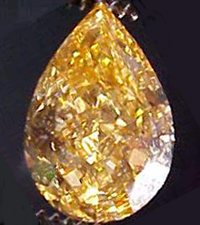 SOLD....GIA 1.06ct Fancy Natural Intense Yellow Orange Pear VVS2 Diamond R1701