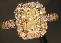 SOLD....Ring: 1.02ct SI2 Lozenge Cut U-V Yellow Diamond Micro Set Ring R1850