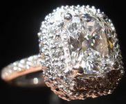 SOLD......Ring Special: GIA 1.27ct D/I1 Cushion Cut Diamond PILLOW HALO RING R1878