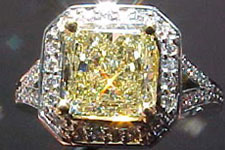 SOLD....Halo Ring: Radiant Diamond Custom Halo Ring- TRADE UP SPECIAL R1800