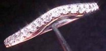 Wedding Band: .15 Curved band works with halos or solitaires