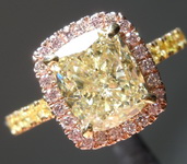 2.11ct W-X VVS2 Cushion Cut Diamond Ring R10122