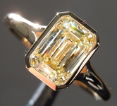 1.16ct Yellow VVS1 Emerald Cut Lab Grown Diamond Ring R10399