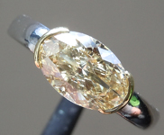 1.03ct Yellow SI1 Oval Diamond Ring R3308