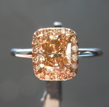 SOLD...1.02ct Deep Brown-Yellow Radiant Cut SI2 Diamond Ring R3760