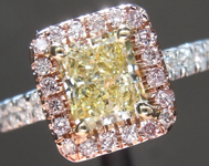 SOLD......0.92ct Fancy Yellow SI2 Radiant Cut Diamond Ring R4518