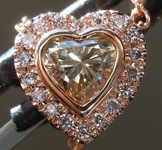 SOLD...0.52ct Brown SI2 Heart Shape Diamond Necklace R4829