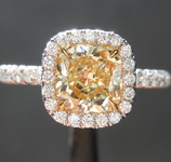 SOLD...1.25ct Yellow VS2 Cushion Cut Diamond Ring R4987