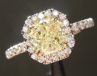 1.00ct Fancy Yellow SI2 Radiant Cut Diamond Ring R5964