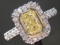 SOLD.....62ct Fancy Yellow SI1 Radiant Cut Diamond Ring R6238