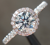 SOLD....Diamond Ring: .50ct Faint Blue VS2 Round Brilliant Diamond Halo Ring GIA R6669