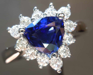 SOLD...1.22ct Blue Trilliant Sapphire Ring R6686