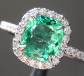 SOLD....0.97ct Cushion Cut Colombian Emerald Ring GIA R6730