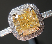 SOLD....1.60ct Y-Z VS1 Cushion Cut Diamond Ring R6740