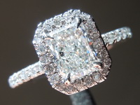 0.91ct G SI1 Radiant Cut Diamond Ring GIA R6802
