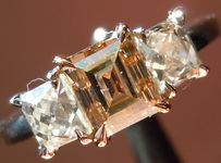 SOLD..... 0.97ct Brown VS2 Carré Diamond Ring R6842