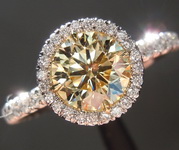 SOLD...1.00ct Fancy Yellow SI2 Round Brilliant Diamond Ring R7035