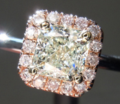 SOLD...0.83ct Green I1 Radiant Cut Diamond Ring R7047