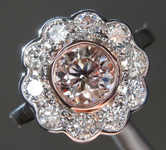 1.01ct Purplish Brown I1 Round Brilliant Diamond Ring R7135
