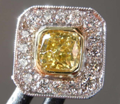 SOLD...0.40ct Yellow SI2 Radiant Cut Diamond Tie Tack R7550