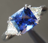 SOLD....2.03ct Blue Radiant Cut Sapphire Ring R7730
