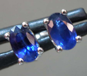 SOLD...0.69ctw Blue Oval Sapphire Earrings R7731