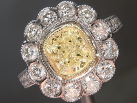 SOLD....1.22ct U-V VS1 Cushion Cut Diamond Ring R7865