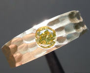 0.52ct Yellow I2 Round Brilliant Diamond Ring R8079