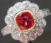 SOLD.....1.01ct Cushion Cut Ruby Ring R8337
