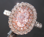 SOLD.....0.70ct Pink I1 Oval Shape Diamond Ring R8416