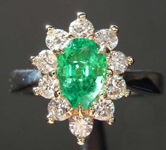SOLD....0.75ct Pear Mixed Cut Emerald Ring R8457